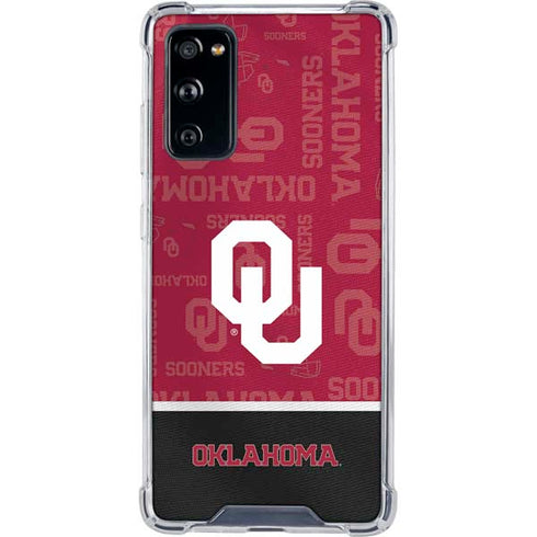 University of Oklahoma Split Jersey Galaxy S20 FE Clear Case